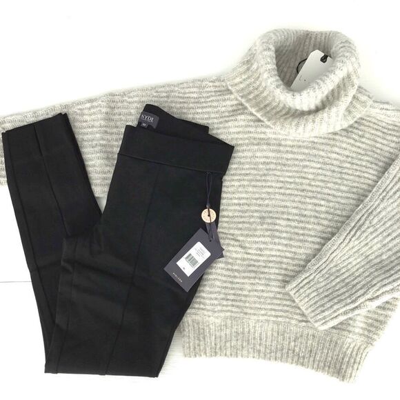 Nordstrom NWT Bundle Leith Alpaca Blend Turtleneck Sweater & NYDJ Split Legging - Picture 1 of 11